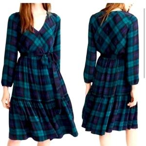 JCrew Tartan Knee Length Dress Size 10